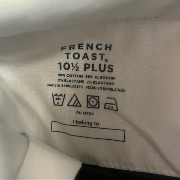 French Toast Navy Blue Adjustable-Waist Straight-Leg Uniform Pants, NWT 10.5+ - Picture 9 of 9